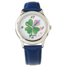 "Floral Pattern" Design Custom eWatch Blue