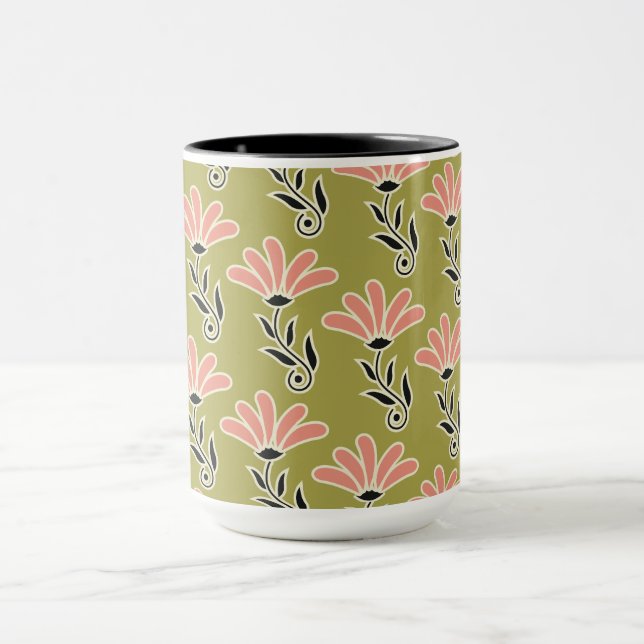 Floral Pattern Design  Mug (Center)