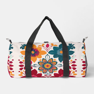 Floral Pattern Duffle Bag