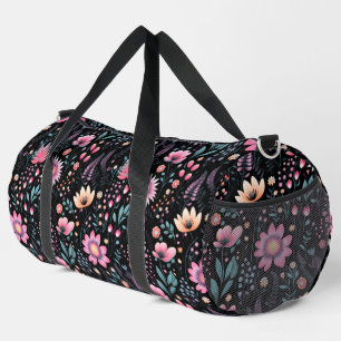 Floral Pattern Duffle Bag