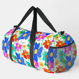 Floral pattern duffle bag