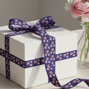 Floral Pattern Elegant Decorative Gift Wrap Ribbon Satin Ribbon