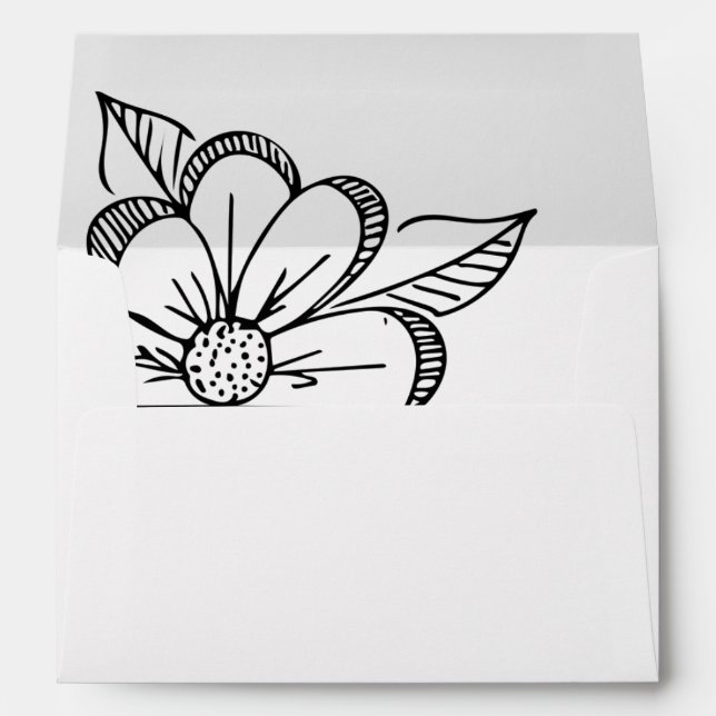 Floral Pattern Envelope (Back (Bottom))