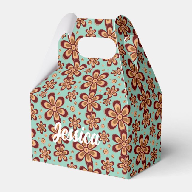 Floral Pattern - Favour Box (Front Side)