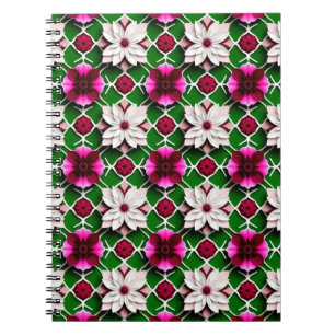 Floral Pattern Featuring Colourful Flowers Notebook