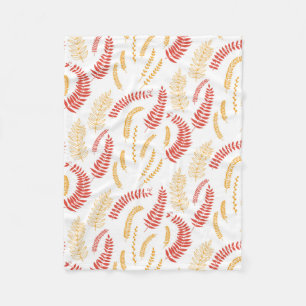 Floral pattern fleece blanket