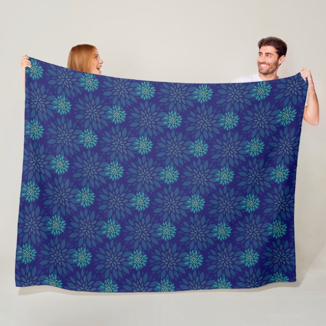 Floral Pattern Fleece Blanket  (In Situ)