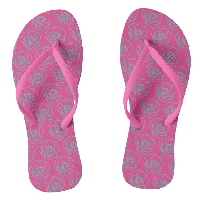 Floral pattern flip flops  (Footbed)
