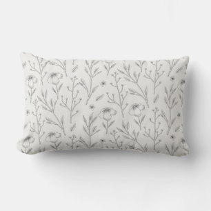  Floral Pattern Flower Bloom 13" x 21" Lumbar Cushion