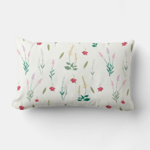 Floral Pattern Flower Bloom 13" x 21" Lumbar Cushion
