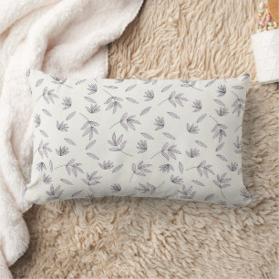 Floral Pattern Flower Bloom 13" x 21" Lumbar Cushion