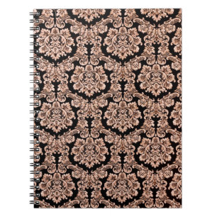 Floral pattern. Flower marigold seamless backgroun Notebook