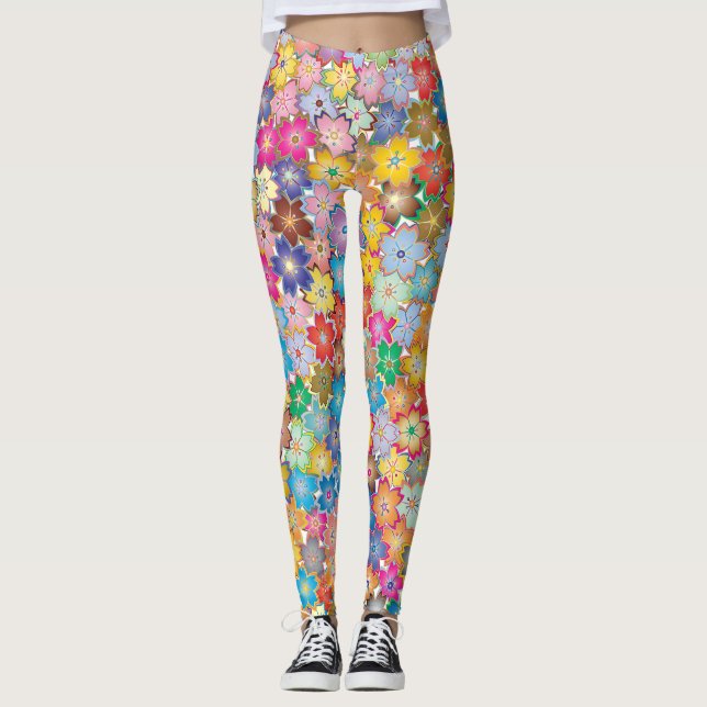 floral pattern for classic leggings (Front)