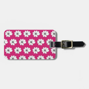 Floral pattern Fuscia pink Luggage Tag