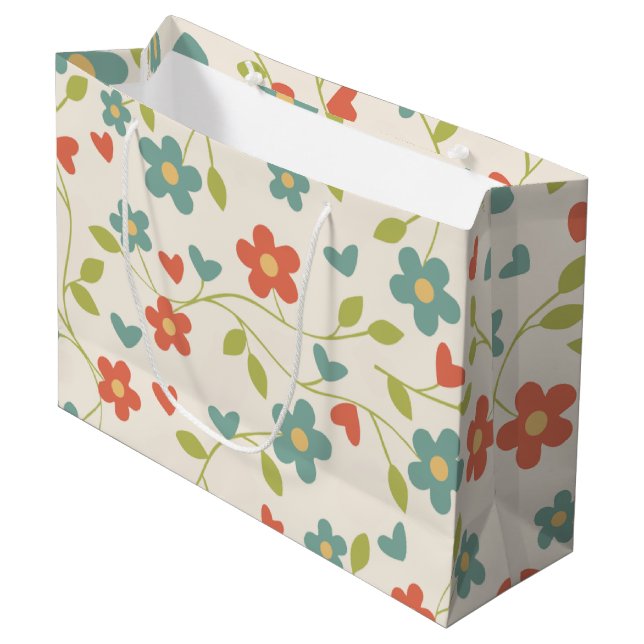 Floral Pattern Gift Bag (Front Angled)