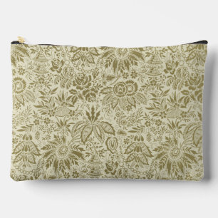 Floral Pattern Green Sage Antique Damask Accessory Pouch