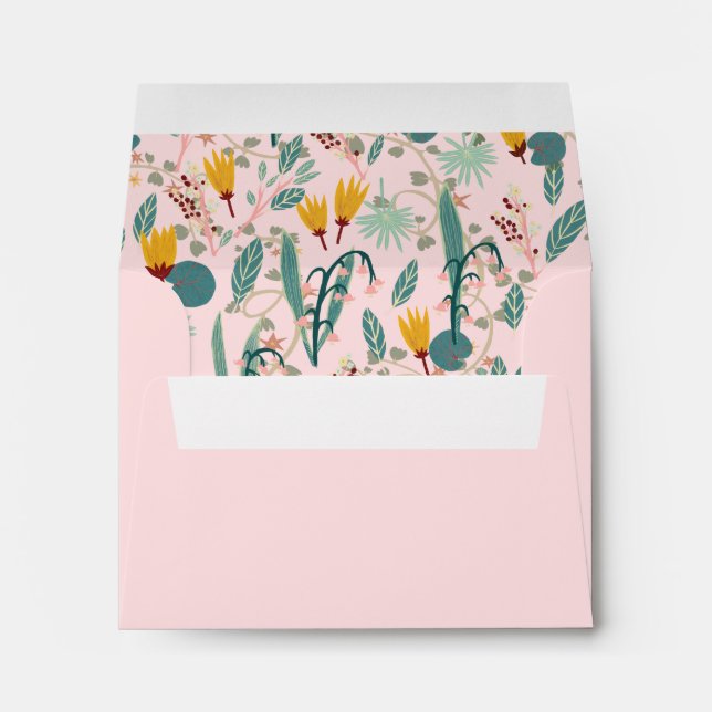 Floral Pattern handmade Spring Garden Chic Custom Envelope (Back (Bottom))