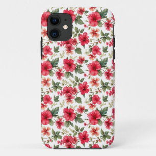 Floral Pattern Hibiscus Flowers Case-Mate iPhone Case