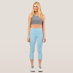 Floral Pattern High Waisted Capris