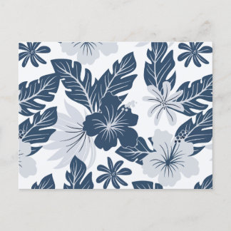 Floral pattern holiday postcard