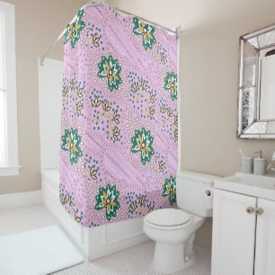 Floral Pattern Home Decor Shower Curtain