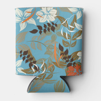 Floral Pattern Illustration: Seamless Vintage Back Can Cooler