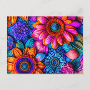 Floral pattern in boho style - any occasion postcard