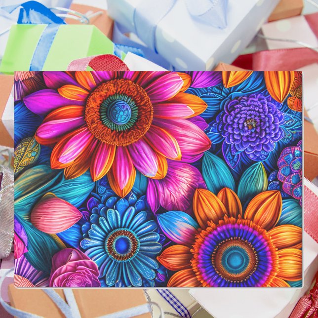 Floral pattern in boho style tissue paper (Creator Uploaded)