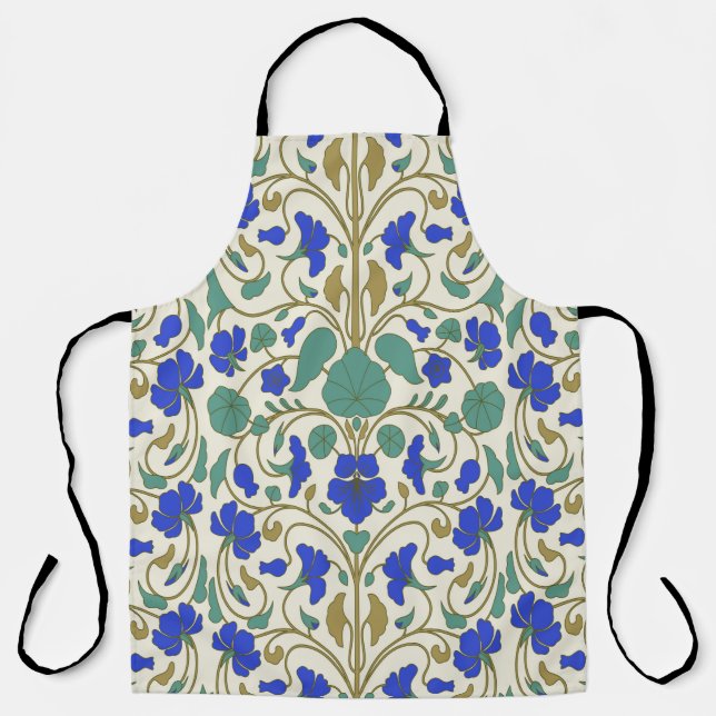 Floral pattern in Eastern style with nasturtium fl Apron (Front)