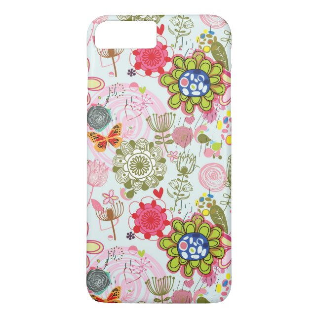 Floral pattern in retro style 2 Case-Mate iPhone case (Back)