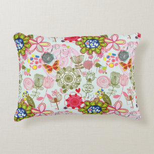 Floral pattern in retro style 2 decorative cushion