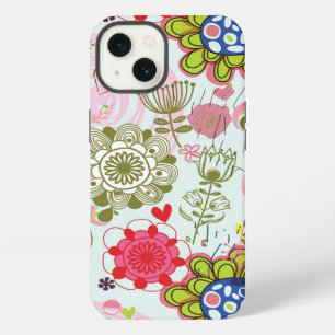 Floral pattern in retro style 2 iPhone 13 case