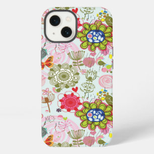 Floral pattern in retro style 2 iPhone 13 case