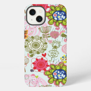Floral pattern in retro style 2 iPhone 13 case