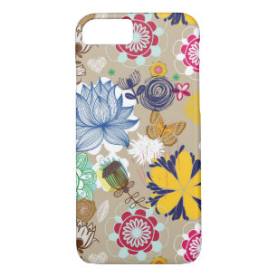 Floral pattern in retro style 3 Case-Mate iPhone case