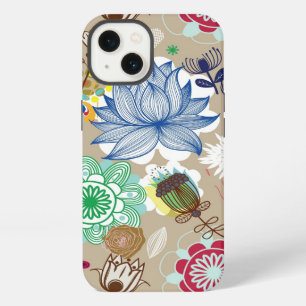 Floral pattern in retro style 3 iPhone 13 case
