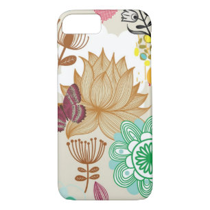 Floral pattern in retro style Case-Mate iPhone case