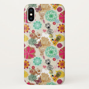 Floral pattern in retro style Case-Mate iPhone case
