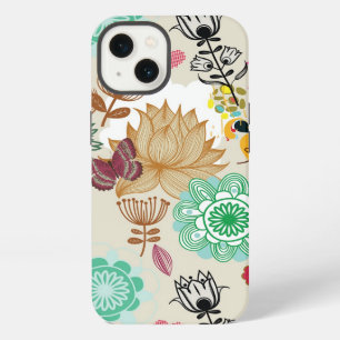 Floral pattern in retro style iPhone 13 case