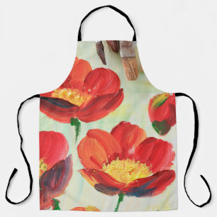 Floral pattern in the form of abstraction. Designe Apron