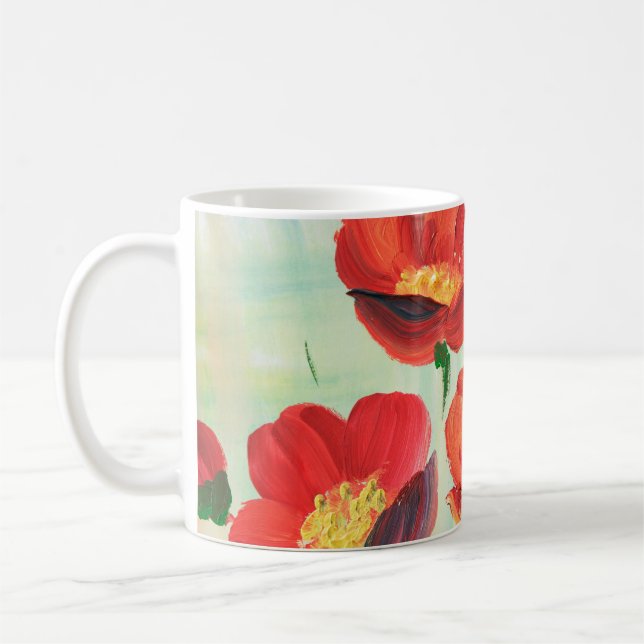 Floral pattern in the form of abstraction. Designe Coffee Mug (Left)