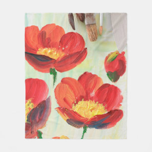 Floral pattern in the form of abstraction. Designe Fleece Blanket