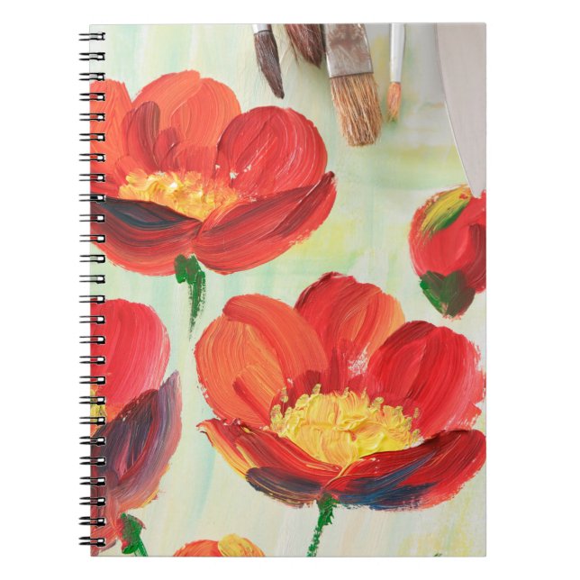 Floral pattern in the form of abstraction. Designe Notebook (Front)