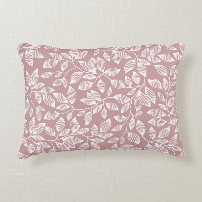 Floral pattern in two colours. decorative cushion (Front)
