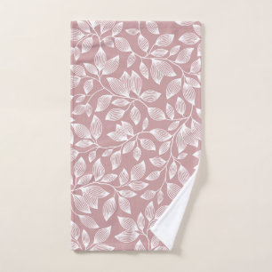 Floral pattern in two colours hand towel