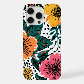 Floral pattern iPhone 15 pro max case