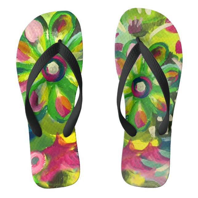 floral pattern  jandals (Footbed)