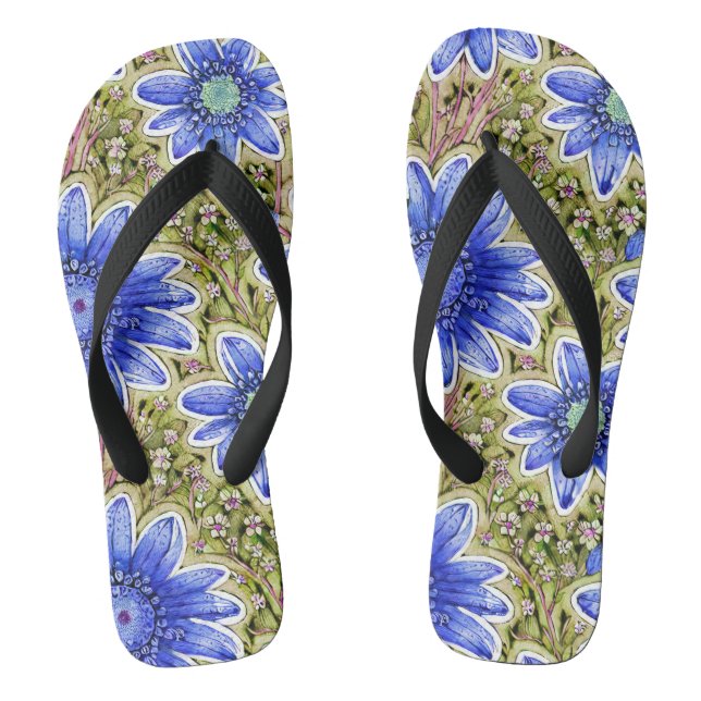 Floral Pattern   Jandals (Footbed)