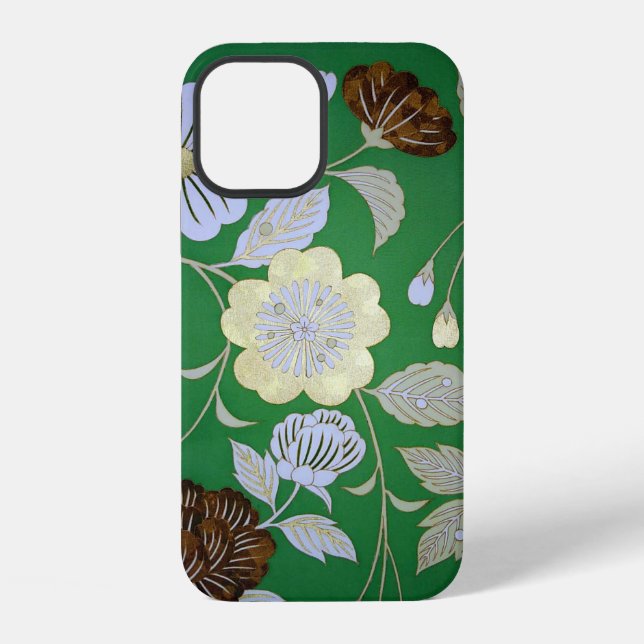 Floral Pattern, Japanese Design iPhone Case (Back)