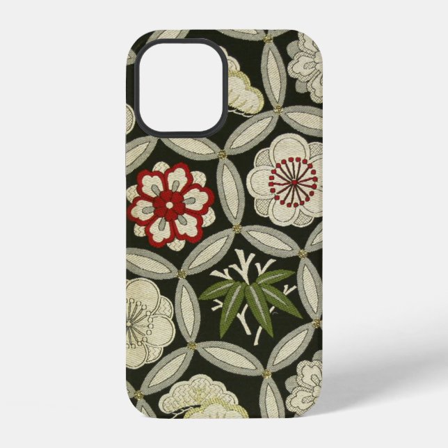 Floral Pattern, Japanese Design iPhone Case (Back)